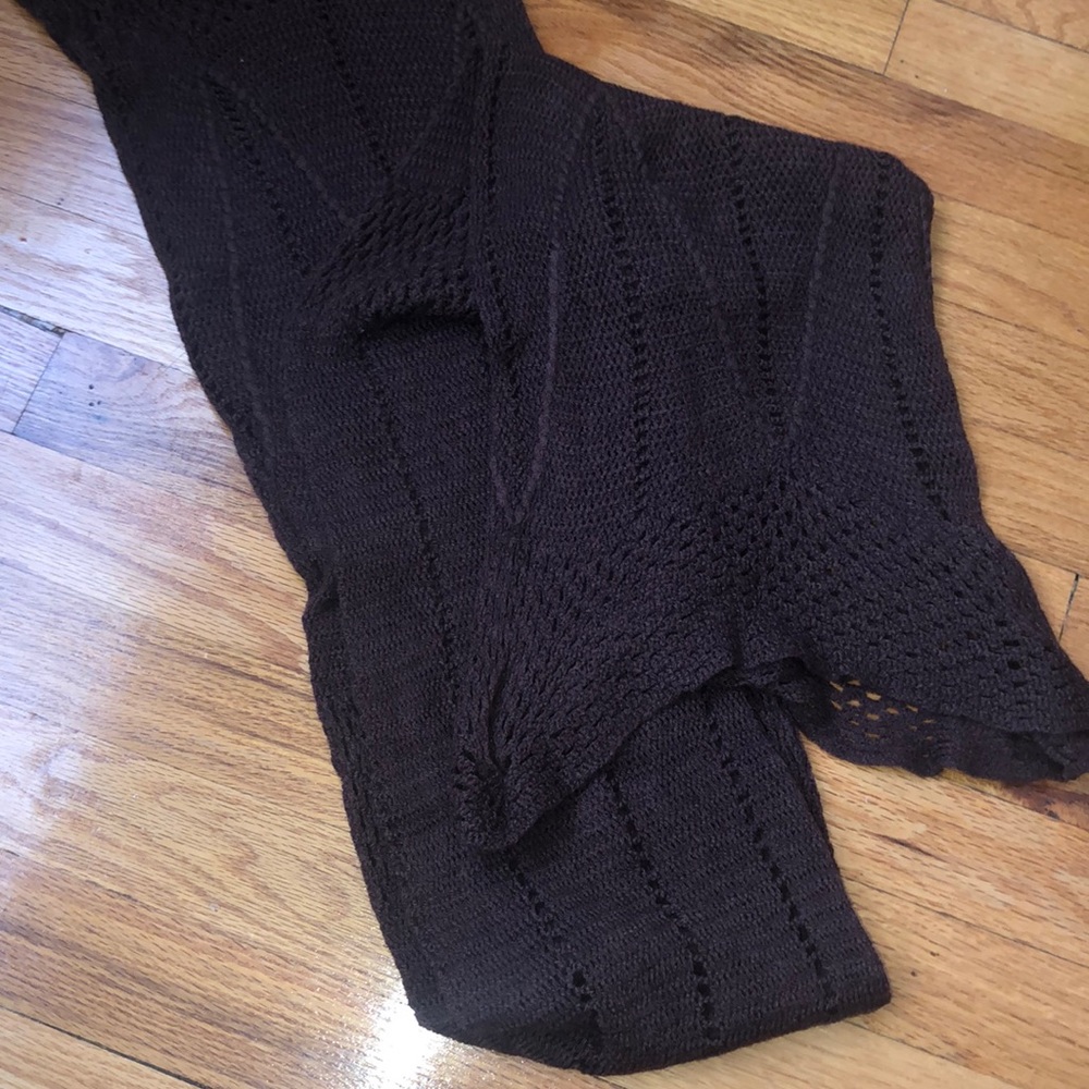 Knit brown scarf